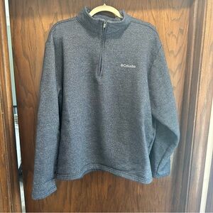 Columbia Men's Blue/Gray Quarter-Zip Fleece Pullover